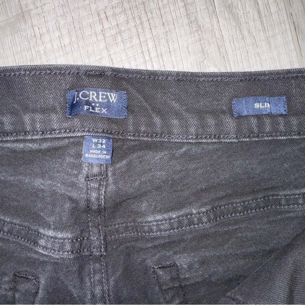 J.CREW Men's Flex Slim Stretch Fit Black/Gray Jeans W32 L34 Style AY517